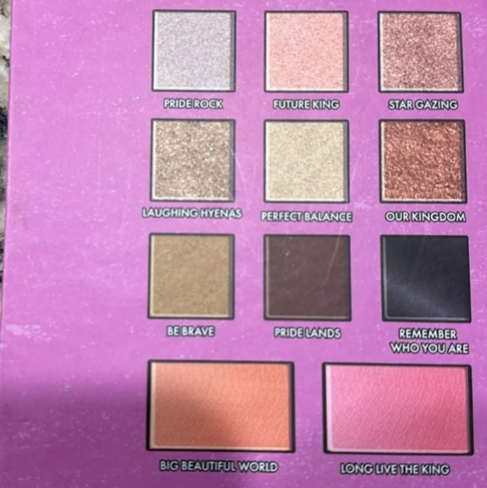 DISNEY Lion King Eyeshadow pallet Make up in royalty earthy colors NEW sealed